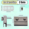 Zinc Alloy Twist Bag Lock Purse Catch Clasps PURS-WH20003-001B-2