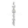 Brass Micro Pave Clear Cubic Zirconia Pendants LS-KK-D101-01A-P-1
