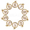 10Pcs 10 Style Brass Micro Pave Clear Cubic Zirconia Charms ZIRC-SZ0001-53-1