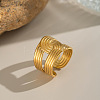 Adjustable 304 Stainless Steel Open Cuff Rings for Women NR2128-2