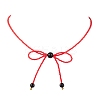 Glass Seed Pendant Necklaces for Women NJEW-MZ00031-3