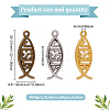 180Pcs 3 Colors Tibetan Style Alloy Hollow Pendants FIND-GO0003-03-2