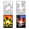 Coconut Tree Theme Carbon Steel Cutting Dies Stencils DIY-WH0309-1313-1