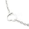 304 Stainless Steel Cable Chain Anklets AJEW-H104-04P-2