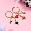 Valentine's Day Alloy Rhinestone Keychain KEYC-YW00184-4