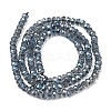 Electroplate Glass Beads Strands GLAA-Q105-03W-2
