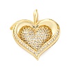 Brass Micro Pave Cubic Zirconia Pendants KK-S510-32G-01-1
