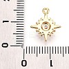 Brass Micro Pave Clear Cubic Zirconia Pendants X1-KK-T075-24G-3