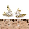 Brass Micro Pave Cubic Zirconia Pendants KK-U060-20G-A-3
