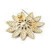 Flower Rhinestone Brooch JEWB-G040-08G-01-2