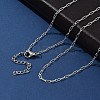 304 Stainless Steel Peanut Link Chain Necklaces for Women NJEW-U050-03P-1