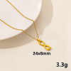 304 Stainless Steel Geometric Number 8 Pendant Necklace for Women GD7142-2-1