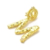 Rack Plating Brass Micro Pave Cubic Zirconia European Dangle Charms KK-L210-015G-M-2
