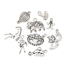 64Pcs 8 Styles Carnival Theme Tibetan Style Alloy Pendants TIBE-FP0001-12-3