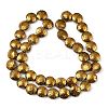Electroplated Natural Lava Rock Beads Strands G-K388-01D-1