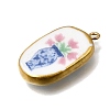 Fruit & Floral & Animals Printed Handmade Porcelain Pendants STAS-Z207-01G-07-2
