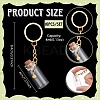 16Pcs Glass Bottle Keychains KEYC-NB00035-2