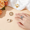 4Pcs 2 Colors Stainless Steel Open Cuff Rings Set for Lovers RJEW-UN0002-94-4