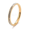 304 Stainless Steel Rhinestone Rings STAS-D178-02G-03-1