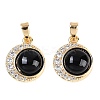 Brass Micro Pave Cubic Zirconia Pendants KK-U043-56G-1