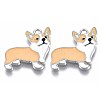 Rack Plating Alloy Enamel Dog Pendants LS-PALLOY-T075-160-1