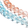 Transparent Painted Glass Beads Strands X1-DGLA-A034-T8mm-A19-4