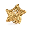 304 Stainless Steel Cuff Open Rings for Women SA-CBAF040-03G-2