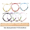 Resin Evil Eye Braided Bead Bracelets for Women BJEW-FS00018-02-3