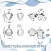 50Pcs 2 Styles 316 Surgical Stainless Steel Locket Pendants STAS-UN0062-31-3