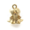 Brass Micro Pave Cubic Zirconia Pendants KK-Q035-15G-02-1