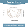 4Pcs  4 Colors Heart Glitter Hotfix Rhinestone DIY-FH0007-37-2