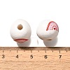 Valentine's Day Element Printed Wood Beads WOOD-R002-01-13-3