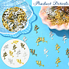 60Pcs 5 Colors Tibetan Style Alloy Pendants FIND-SC0016-87-3