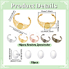 10Pcs 5 Colors Retro Iron Cuff Bangle Making MAK-ME0001-16-2