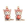 Christmas Alloy Enamel Pendants ENAM-K069-43A-1