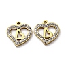 304 Stainless Steel Clay Rhinestone Pendants STAS-P406-17B-G-1