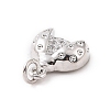 Brass Micro Pave Cubic Zirconia Charms KK-C012-44P-3