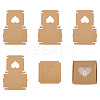 Square Kraft Paper Jewelry Storage Boxes CON-TAC0001-04B-2