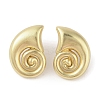 Snail Brass Stud Earrings for Women EJEW-Q389-06G-1