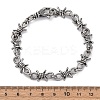 316 Surgical Stainless Steel Large Barbed Wire Link Chain Bracelets for Men Women BJEW-Q349-17AS-3