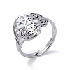 Non-Tarnish 201 Stainless Steel Finger Rings LS-RJEW-C074-08P-2