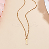 304 Stainless Steel Letter Pendant Necklaces NJEW-LP0001-53I-G-3