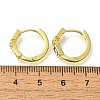 Brass Clear Cubic Zirconia Hoop Earrings EJEW-M047-07G-5
