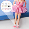 18 Pairs 9 Colors Cloth Doll Lace Short Socks AJEW-GO0001-92-7
