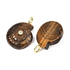 Natural Tiger Eye Pendants G-H353-02G-10-2