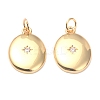 Brass Cubic Zirconia Pendants ZIRC-O044-16G-2