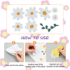 6 Sheets Daisy Flower PVC Sticker AJEW-WH0283-48-3