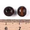 Spray Painted Round Natural Schima Wood Beads WOOD-A018-8mm-13-3