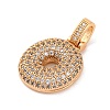 Brass Micro Pave Cubic Zirconia Pendants KK-C076-29O-G01-2