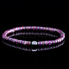 Dyed Natural Imperial Jasper & Synthetic Non-magnetic Hematite Beads Stretch Bracelets for Men LS-EG0676-4-1